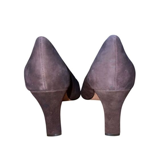 Moda Spana Fiona Brown Cheetah Print Kid Suede Pointed Toe Pumps Wmns Sz 10 NWB - Picture 6 of 12